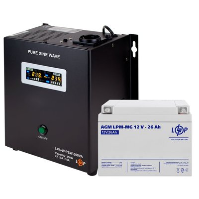 Комплект резервного живлення для котла LP (LogicPower) ДБЖ + мультигелева батарея (UPS A500VA + АКБ MG 330W) 4049 фото