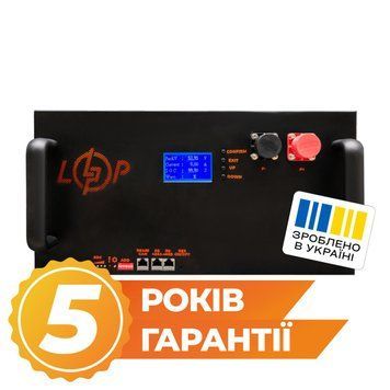 Акумулятор LP LiFePO4 25,6V - 280 Ah (7168Wh) (BMS 200A/100А) LCD метал Smart RM RS485/CAN вигідно купити