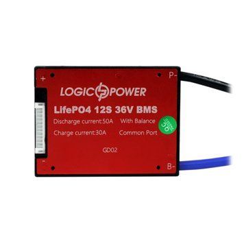 BMS плата LiFePO4 36V 12S Dis 50A Ch 30A 14695LP фото