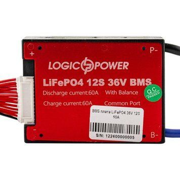 BMS плата LiFePO4 36V 12S Dis 60A Ch 30A 12240LP фото