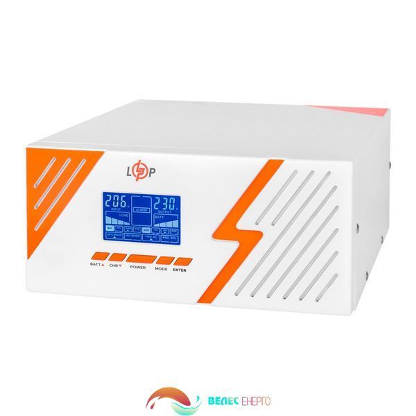 ДБЖ з правильною синусоїдою 12V LPM-PSW-1500VA (1050Вт) White  фото
