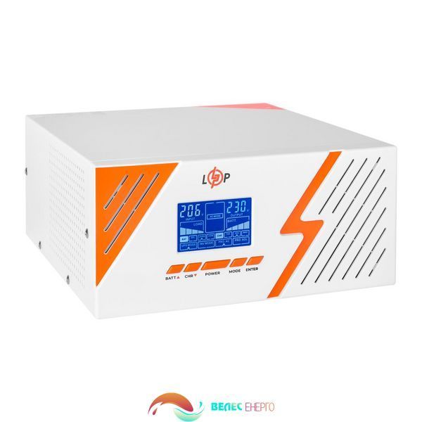 ДБЖ з правильною синусоїдою 12V LPM-PSW-1500VA (1050Вт) White  фото