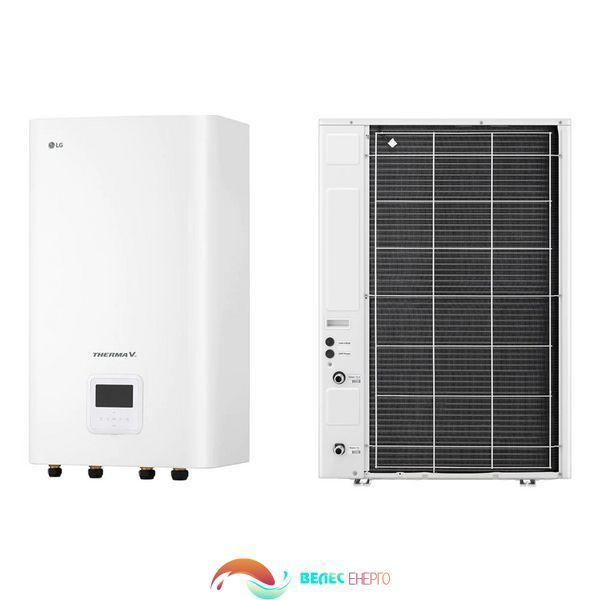 Тепловий насос LG THERMA V Hydrosplit HU161MRB.U30RU / HN1600MC.NK1RU з компресором 29320 фото