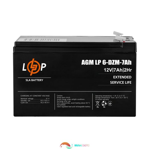 Тяговий свинцево-кислотний акумулятор LP 6-DZM-7 Ah 4065 фото