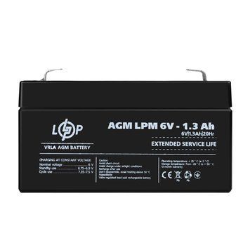 Акумулятор AGM LPM 6V - 1.3 Ah 4157LP фото