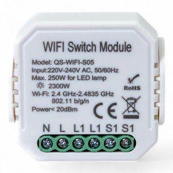 Розумний вимикач Tervix Pro Line WiFi Switch (1 клавіша / розетка) 432421 фото