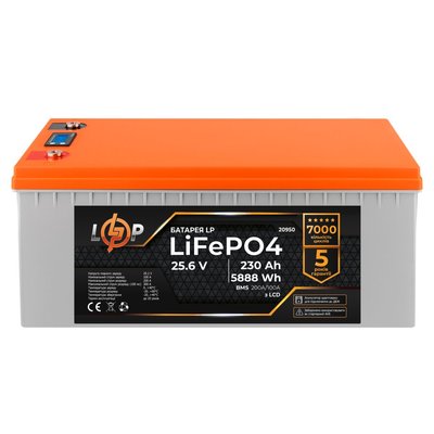 Акумулятор LP LiFePO4 для ДБЖ LCD 24V (25,6V) - 230 Ah (5888Wh) (BMS 200A/100A) пластик 4121 фото