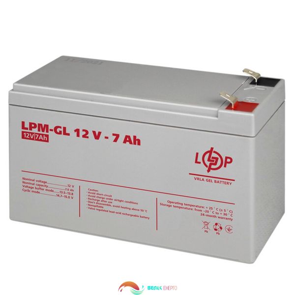 Акумулятор гелевий LPM-GL 12V - 7 Ah 4071 фото