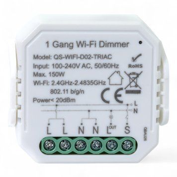 Розумний вимикач - регулятор Tervix Pro Line WiFi Dimmer (1 клавіша) 435421 фото