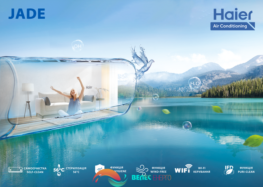 Кондиціонер Haier Jade Inverter Wi-Fi (2021) AS50S2SJ1FA-3/1U50JECFRA-3  фото