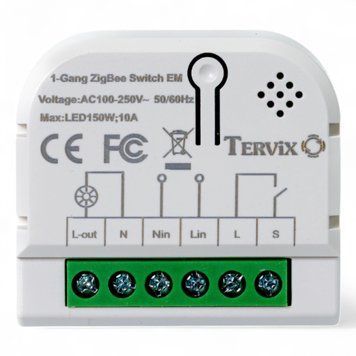 Розумний вимикач Tervix Pro Line ZigBee Switch (1 клавіша / розетка) 432121 фото
