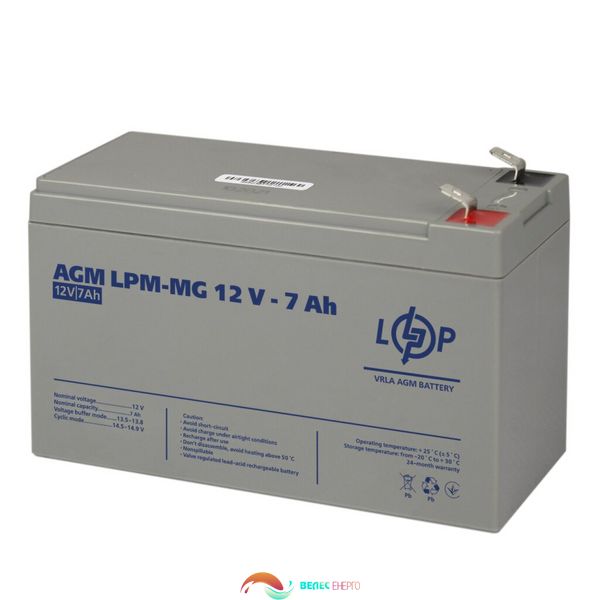 Акумулятор мультигелевий LPM-MG 12V - 7 Ah 4077 фото