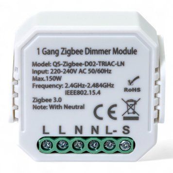 Розумний вимикач - регулятор Tervix Pro Line ZigBee Dimmer (1 клавіша) 435121 фото