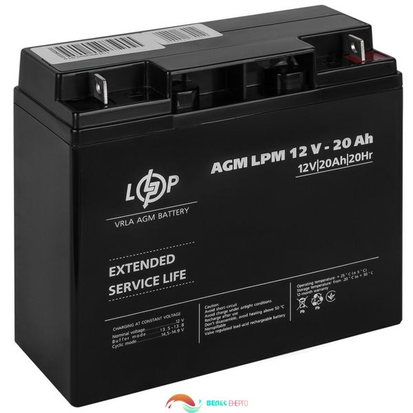 Акумулятор AGM LPM 12V - 20 Ah 4080 фото