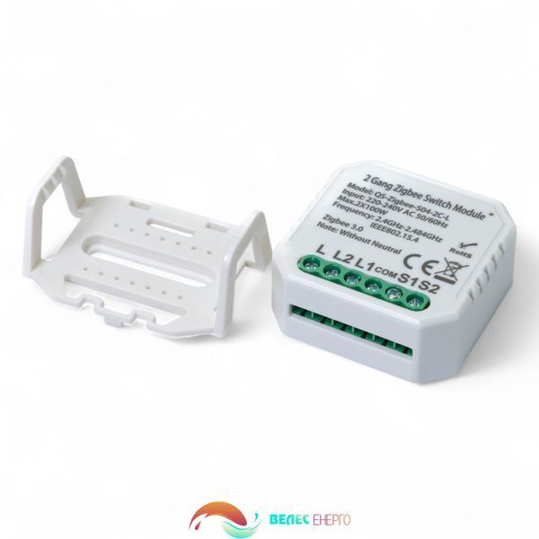 Розумний вимикач Tervix Pro Line ZigBee Switch (2 клавіші), без нуля  фото