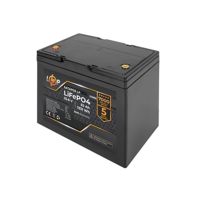 Акумулятор LP LiFePO4 24V (25,6V) - 52 Ah (1331Wh) (BMS 80A/40А) пластик 4132 фото