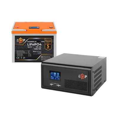 Комплект резервного живлення LogicPower B1500 + літієва (LiFePO4) батарея 1280Wh 4442 фото