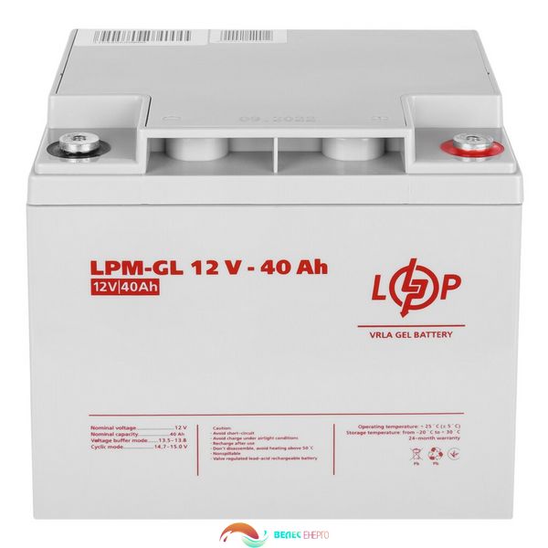 Акумулятор гелевий LPM-GL 12V - 40 Ah 4085 фото