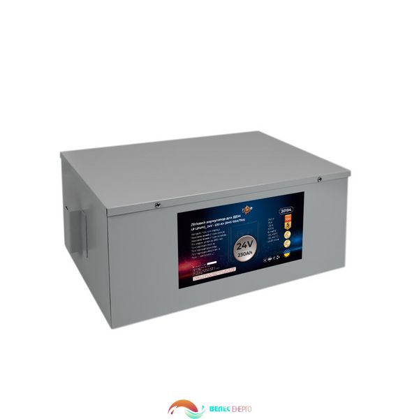 Акумулятор LP LiFePO4 24V (25,6V) - 230 Ah (5888Wh) (BMS 150A/75A) метал для ДБЖ 4140 фото