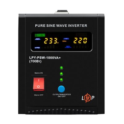 ДБЖ LogicPower LPY-PSW-1000VA+ (700Вт) 10A/20A з правильною синусоїдою 12V 4400 фото