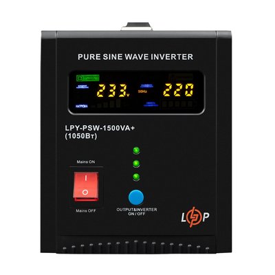 ДБЖ LogicPower LPY-PSW-1500VA+ (1050Вт) 10A/15A з правильною синусоїдою 24V 4401 фото