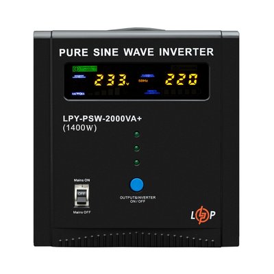 ДБЖ LogicPower LPY-PSW-2000VA+ (1400Вт) 10A/20A з правильною синусоїдою 24V 4402 фото
