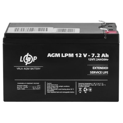 Акумулятор AGM LPM 12V - 7.2 Ah 4094 фото