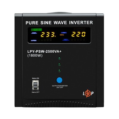 ДБЖ LogicPower LPY-PSW-2500VA+ (1800Вт) 10A/20A з правильною синусоїдою 24V 4403 фото