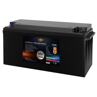 Акумулятор LP LiFePO4 12V (12,8V) - 230 Ah (2944Wh) (BMS 100A/50A) пластик для ДБЖ 4145 фото