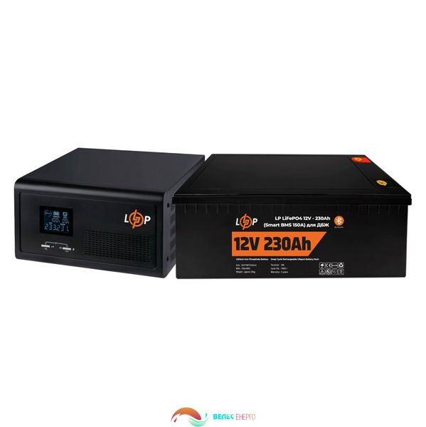 Комплект резервного живлення для котла LP (LogicPower) ДБЖ + літієва (LiFePO4) батарея (UPS 430VA + АКБ LiFePO4 2944W) 4045 фото