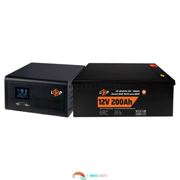 Комплект резервного живлення для котла LP (LogicPower) ДБЖ + літієва (LiFePO4) батарея (UPS 430VA + АКБ LiFePO4 2560W) 4046 фото