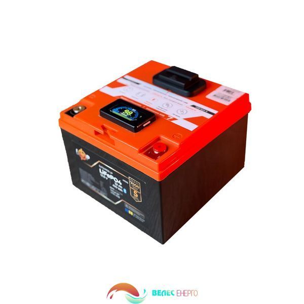 Акумулятор LP LiFePO4 12,8V - 32 Ah (410Wh) (BMS 40А/32A) пластик LCD USB Smart BT найкраща ціна
