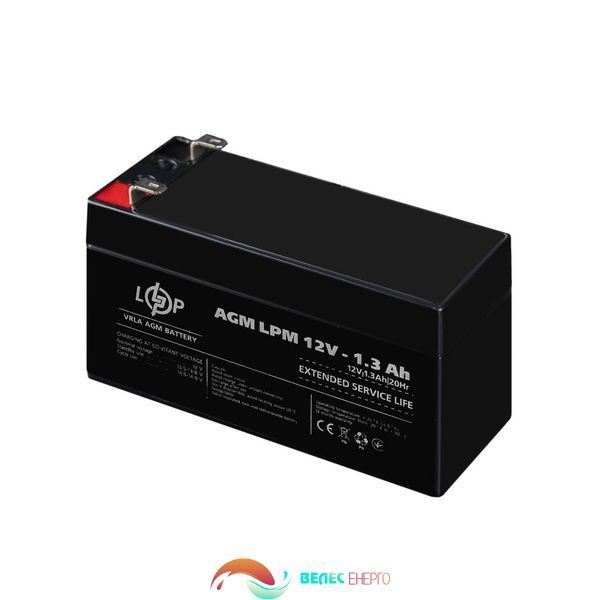 Розпродаж Акумулятор AGM LPM 12V - 1.3 Ah  фото