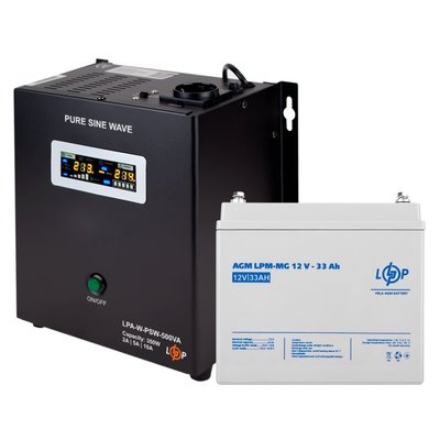 Комплект резервного живлення для котла LP (LogicPower) ДБЖ + мультигелева батарея (UPS A500VA + АКБ MG 420W) 4048 фото
