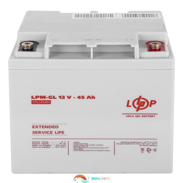 Акумулятор гелевий LPM-GL 12V - 45 Ah 4054 фото