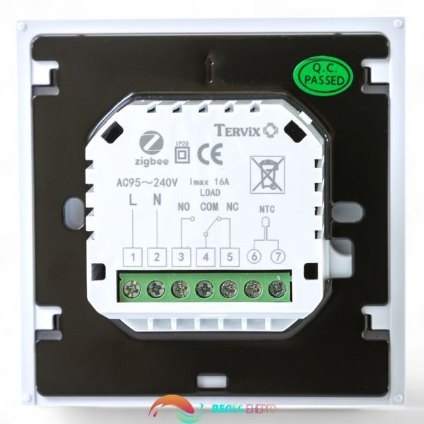 Комплект бездротового управління опаленням ZigBee: термостат вбудов. + реле (сухий контакт) + Zigbee контролер  фото
